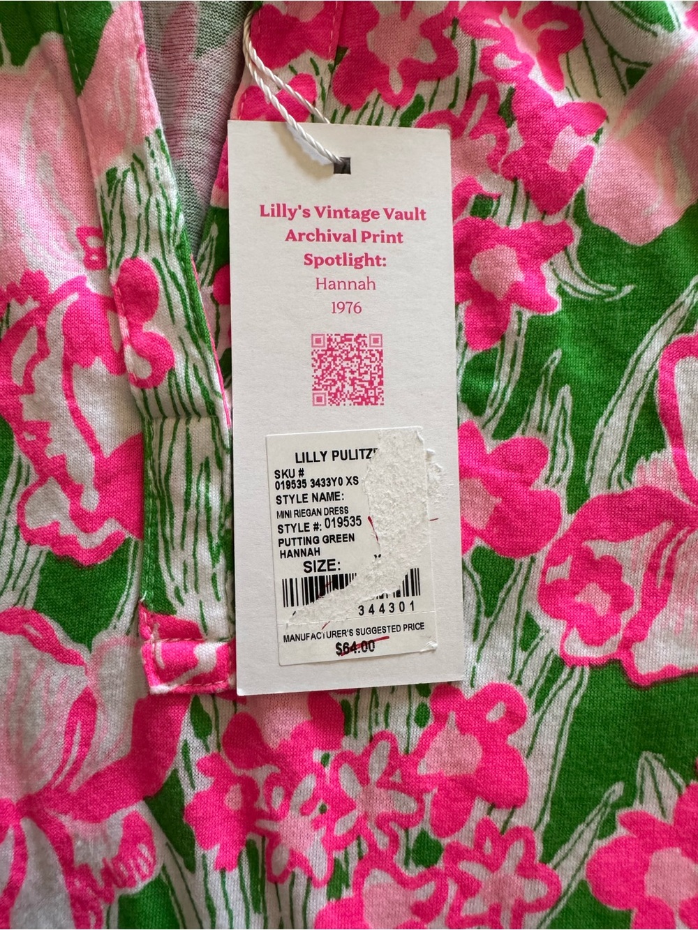 Lilly Pulitzer Girls XS 2-3 Mini Riegan Dress in Hannah Print - New - Picture 7 of 7